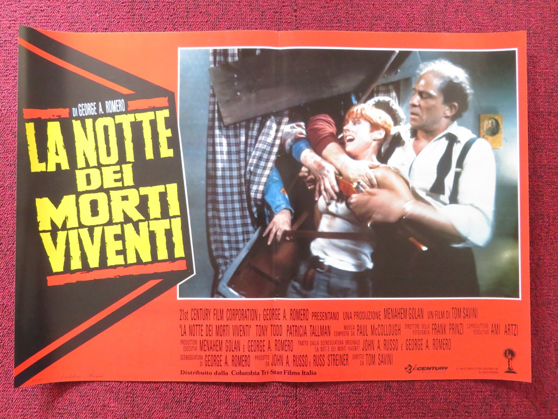 NIGHT OF THE LIVING DEAD - D ITALIAN FOTOBUSTA POSTER GEORGE A. ROMERO TODD 1990 Rendezvous Cinema Movie posters