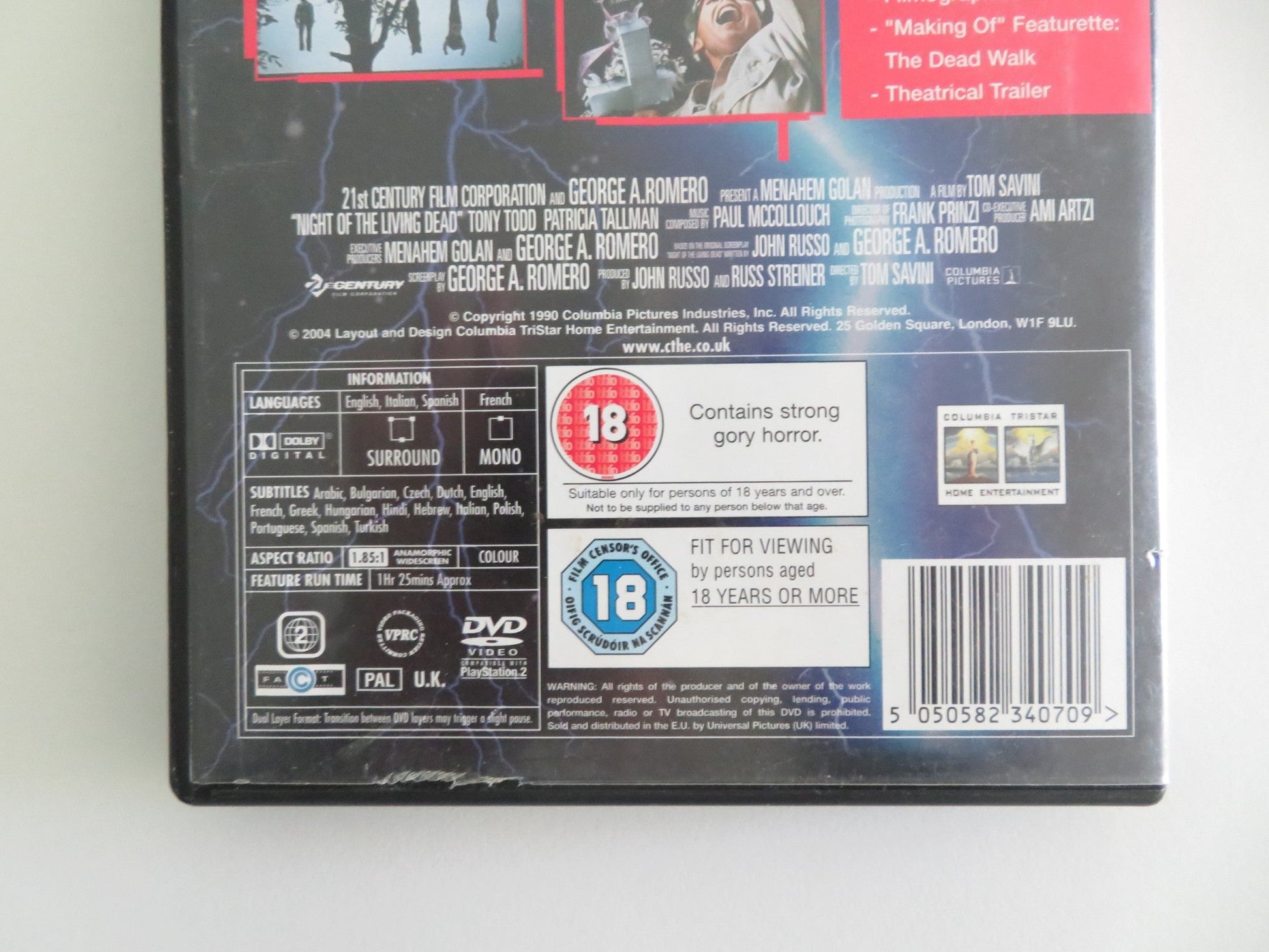 NIGHT OF THE LIVING DEAD (DVD) TONY TODD PATRICIA TALLMAN 1990 REGION 2 Movie posters