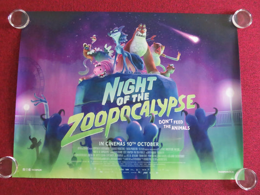 NIGHT OF THE ZOOPOCALYPSE UK QUAD ROLLED POSTER DAVID HARBOUR G. KOSMIDIS 2024 Movie posters