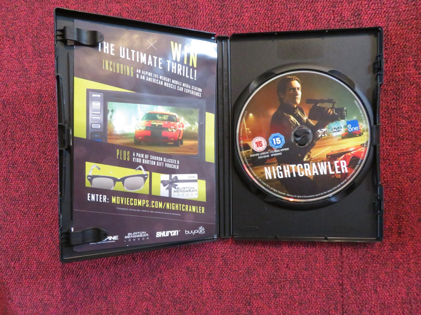 NIGHTCRAWLER (DVD) JAKE GYLLENHAAL BILL PAXTON 2014 REGION 2 Rendezvous Cinema Movie posters