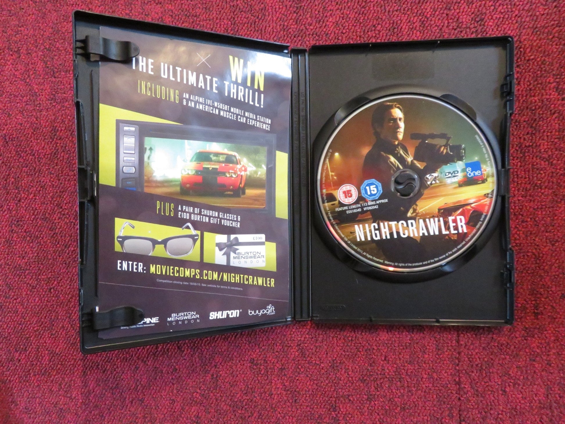 NIGHTCRAWLER (DVD) JAKE GYLLENHAAL BILL PAXTON 2014 REGION 2 Rendezvous Cinema Movie posters