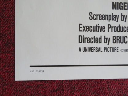 NIGHTHAWKS FOLDED US ONE SHEET POSTER SYLVESTER STALLONE BILLY DEE WILLIAMS 1981 Rendezvous Cinema Movie posters