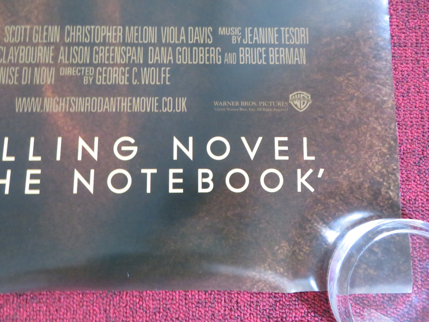 NIGHTS IN RODANTHE - B US ONE SHEET ROLLED POSTER RICHARD GERE DIANE LANE 2008 Rendezvous Cinema Movie posters