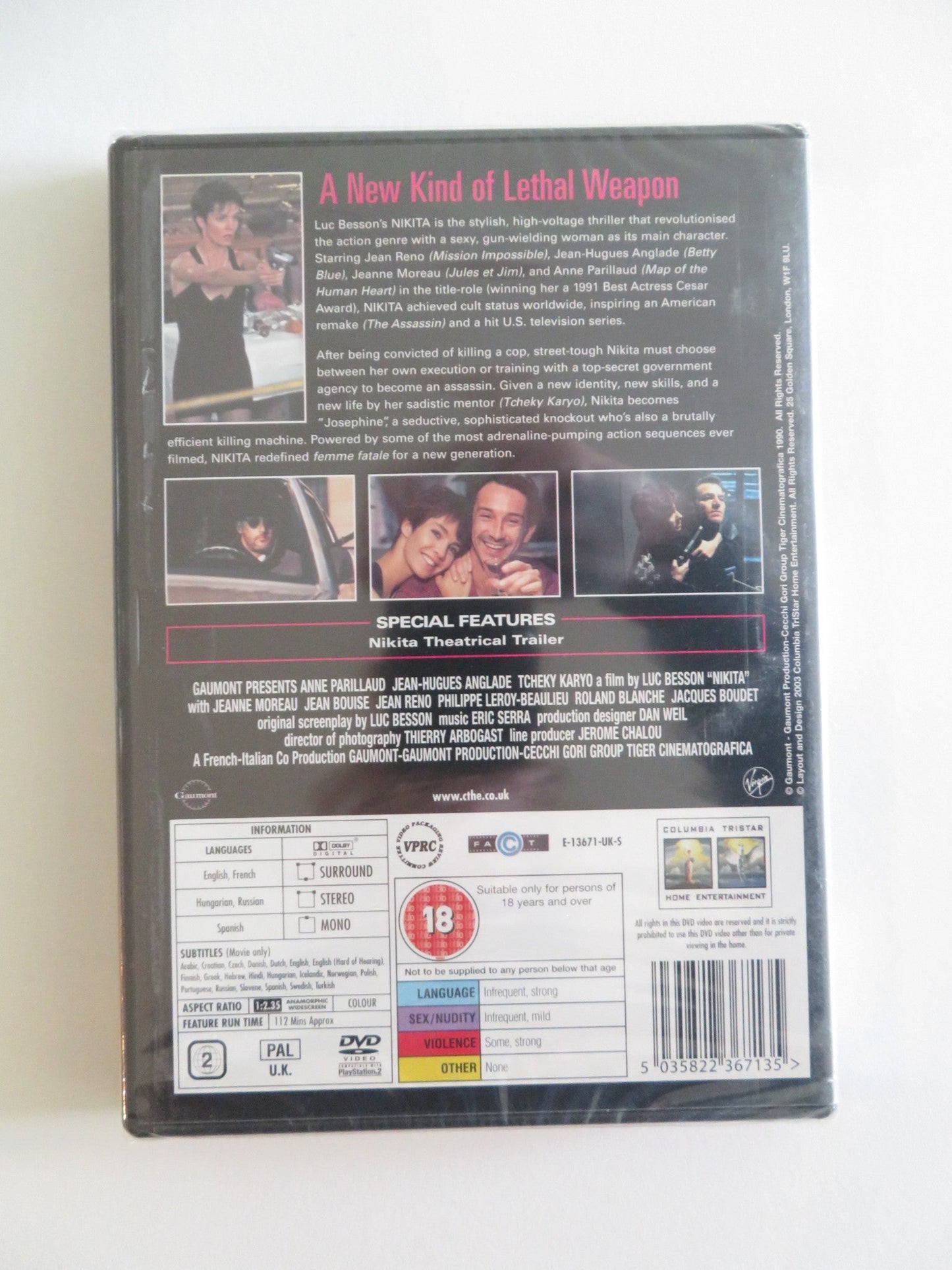 NIKITA (DVD) ANNE PARILLAUD MARC DURET 1990 REGION 2 Rendezvous Cinema Movie posters