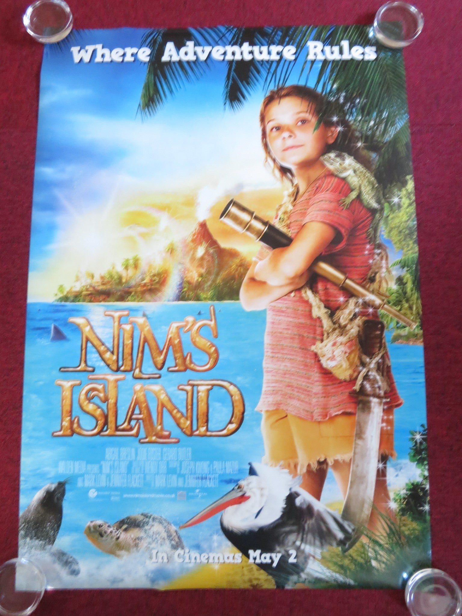 NIM'S ISLAND - B US ONE SHEET ROLLED POSTER JODIE FOSTER GERARD BUTLER 2008 Rendezvous Cinema Movie posters