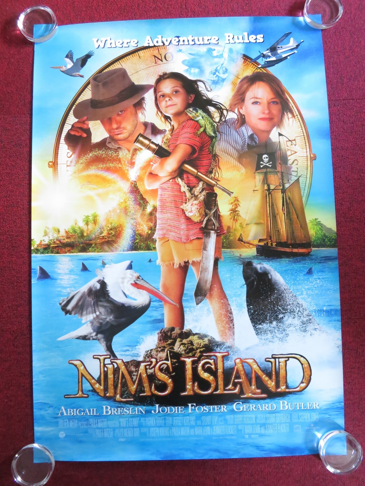 NIM'S ISLAND US ONE SHEET ROLLED POSTER JODIE FOSTER GERARD BUTLER 2008 Rendezvous Cinema Movie posters
