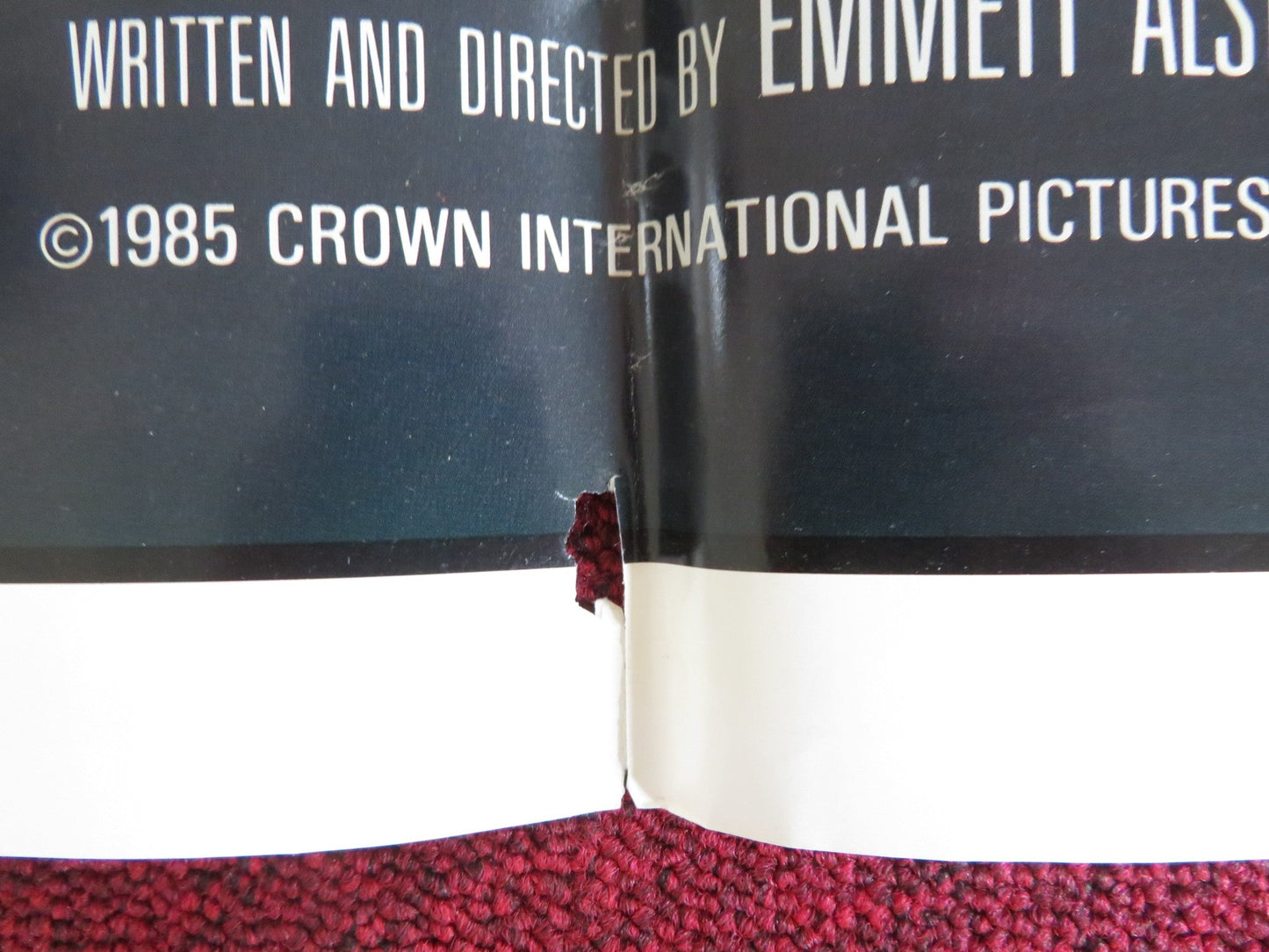 NINE DEATHS OF THE NINJA FOLDED US ONE SHEET POSTER SHO KOSUGI BRENT HUFF 1985 Rendezvous Cinema Movie posters