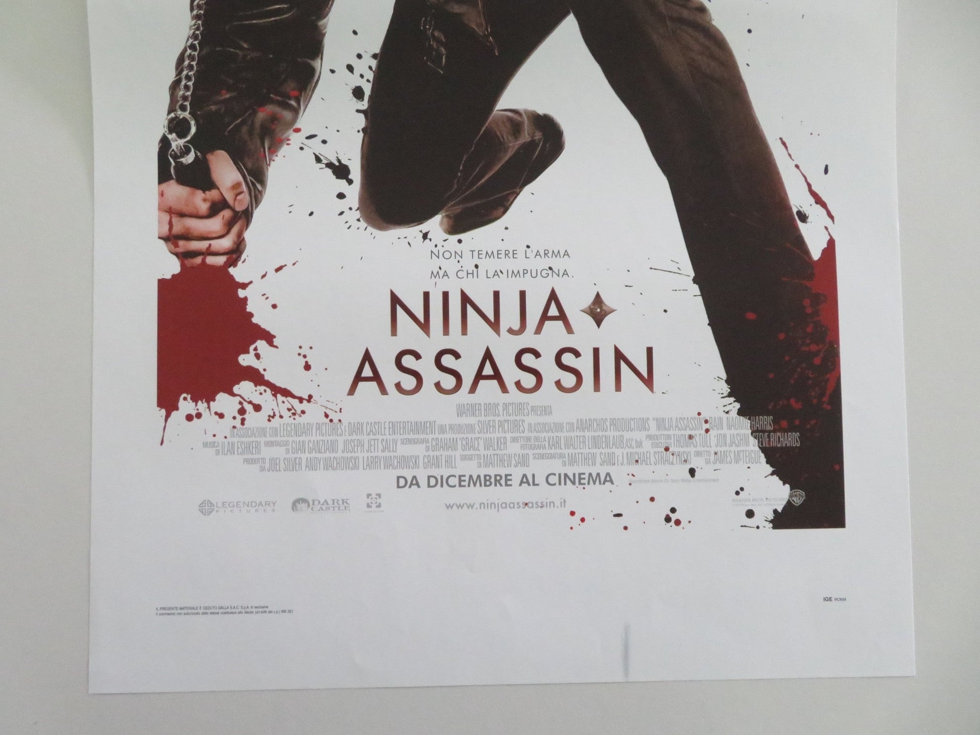 Ninja Assassin Italian Locandina Poster Naomie Harris Rain 2009 Movie posters