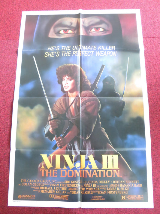 NINJA III: THE DOMINATION FOLDED US ONE SHEET POSTER CANNON SHO KOSUGI 1984 Rendezvous Cinema Movie posters