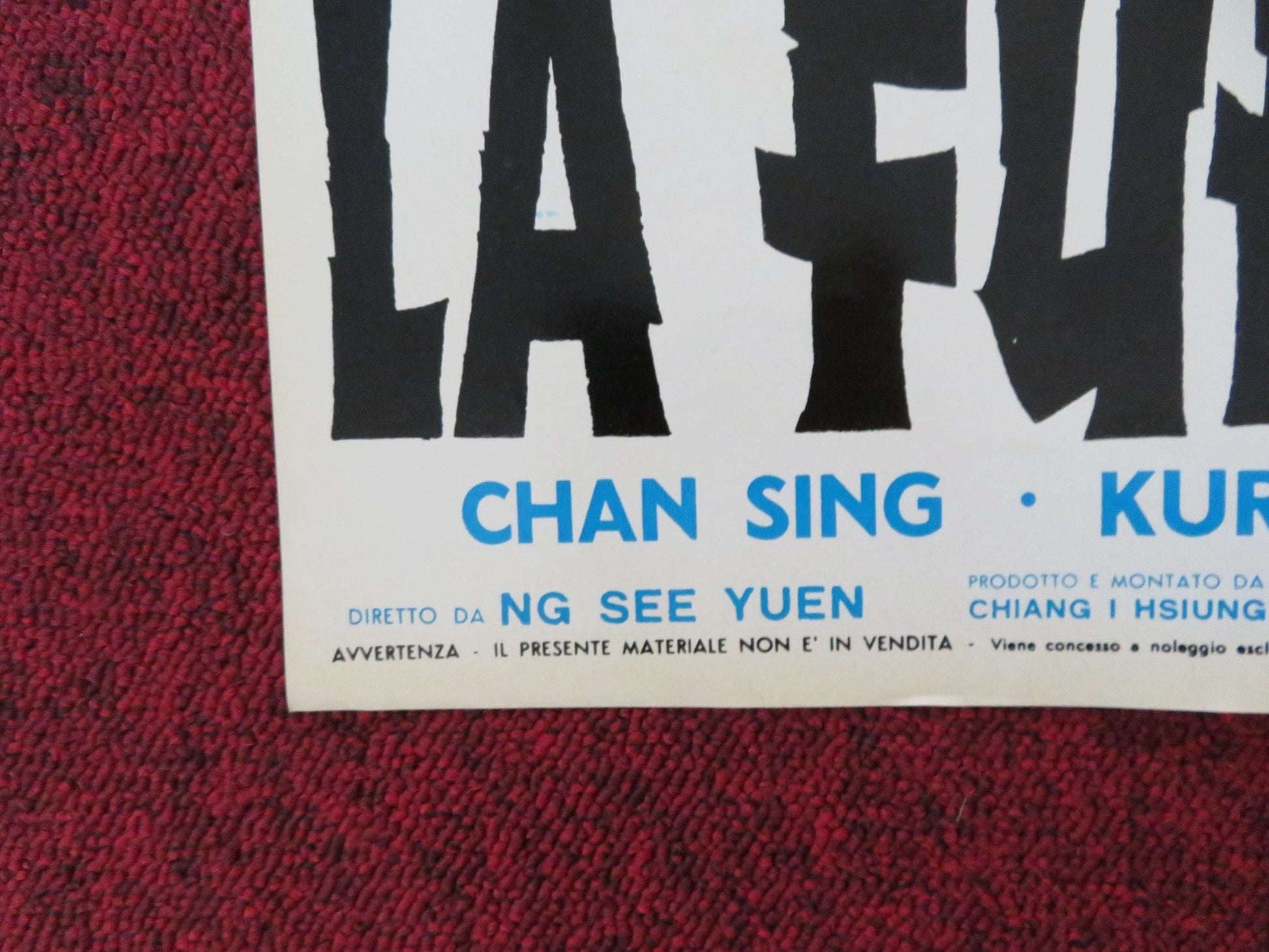 NINJA WAR LORD - B ITALIAN FOTOBUSTA POSTER SING CHEN YASUAKI KURATA 1973 Rendezvous Cinema Movie posters