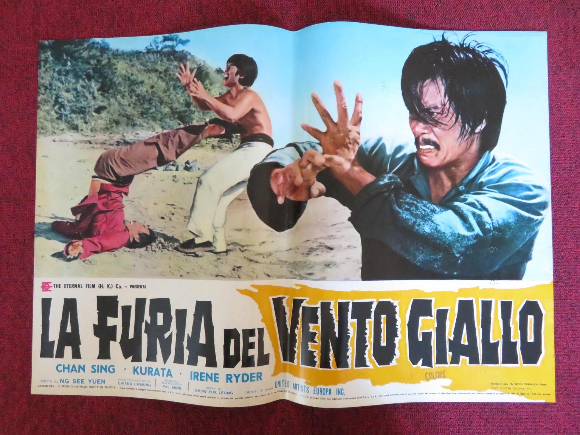 NINJA WAR LORD - C ITALIAN FOTOBUSTA POSTER SING CHEN YASUAKI KURATA 1973 Rendezvous Cinema Movie posters