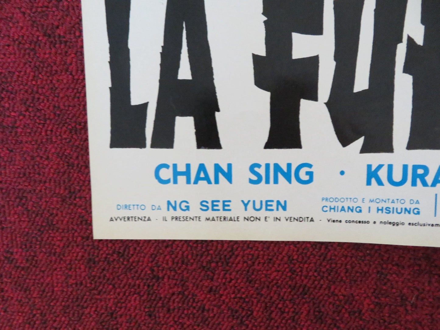 NINJA WAR LORD - C ITALIAN FOTOBUSTA POSTER SING CHEN YASUAKI KURATA 1973 Rendezvous Cinema Movie posters