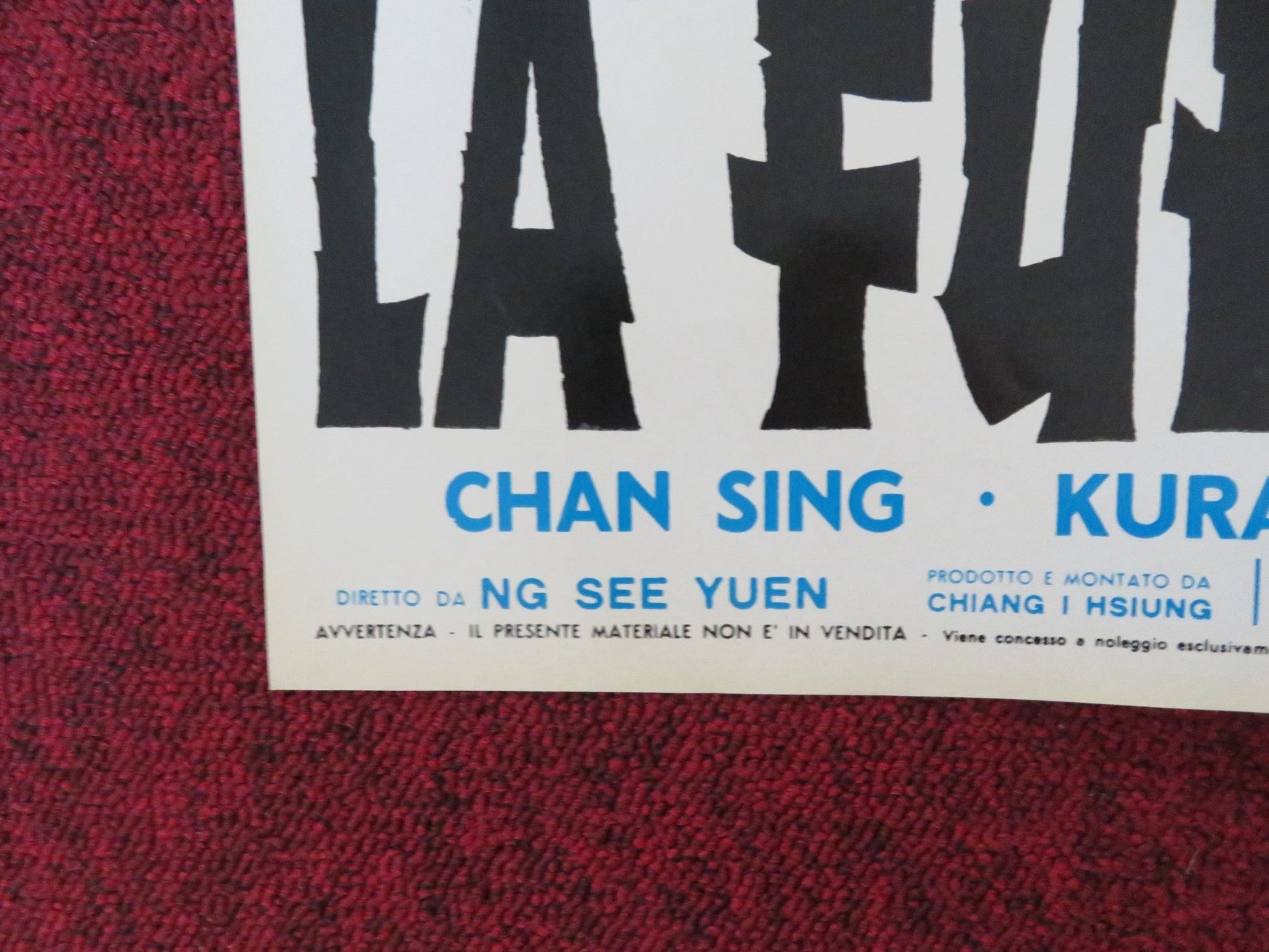 NINJA WAR LORD - C ITALIAN FOTOBUSTA POSTER SING CHEN YASUAKI KURATA 1973 Rendezvous Cinema Movie posters