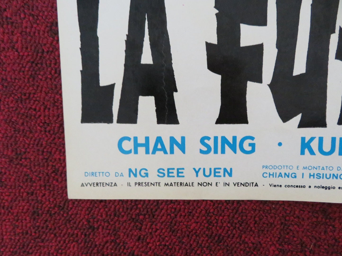 NINJA WAR LORD - D ITALIAN FOTOBUSTA POSTER SING CHEN YASUAKI KURATA 1973 Rendezvous Cinema Movie posters