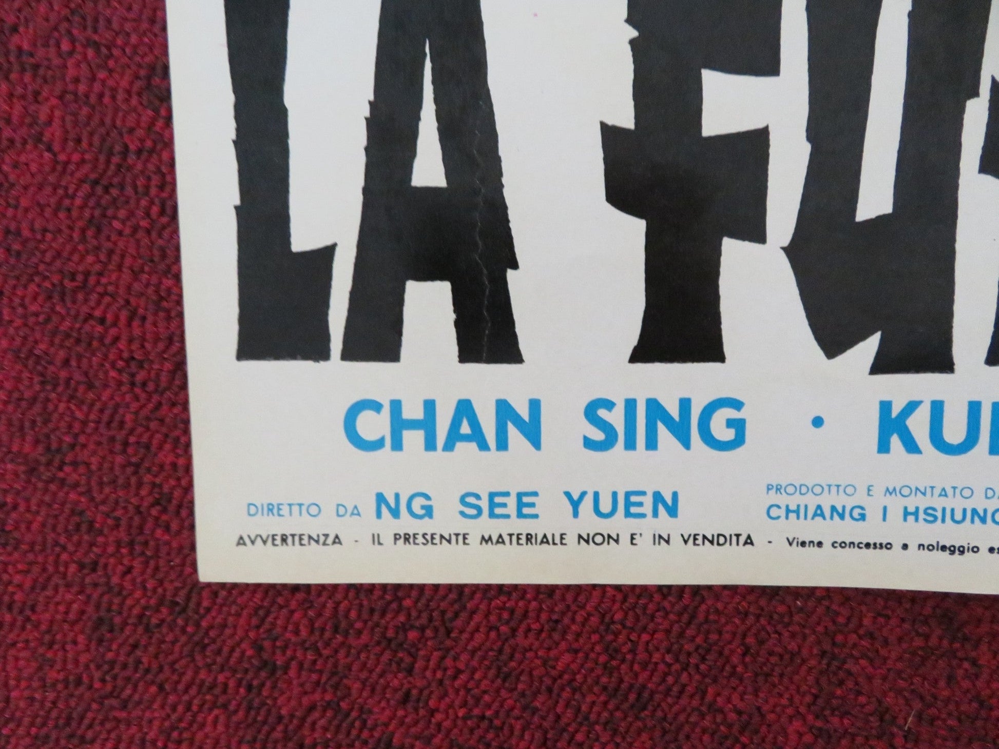 NINJA WAR LORD - D ITALIAN FOTOBUSTA POSTER SING CHEN YASUAKI KURATA 1973 Rendezvous Cinema Movie posters