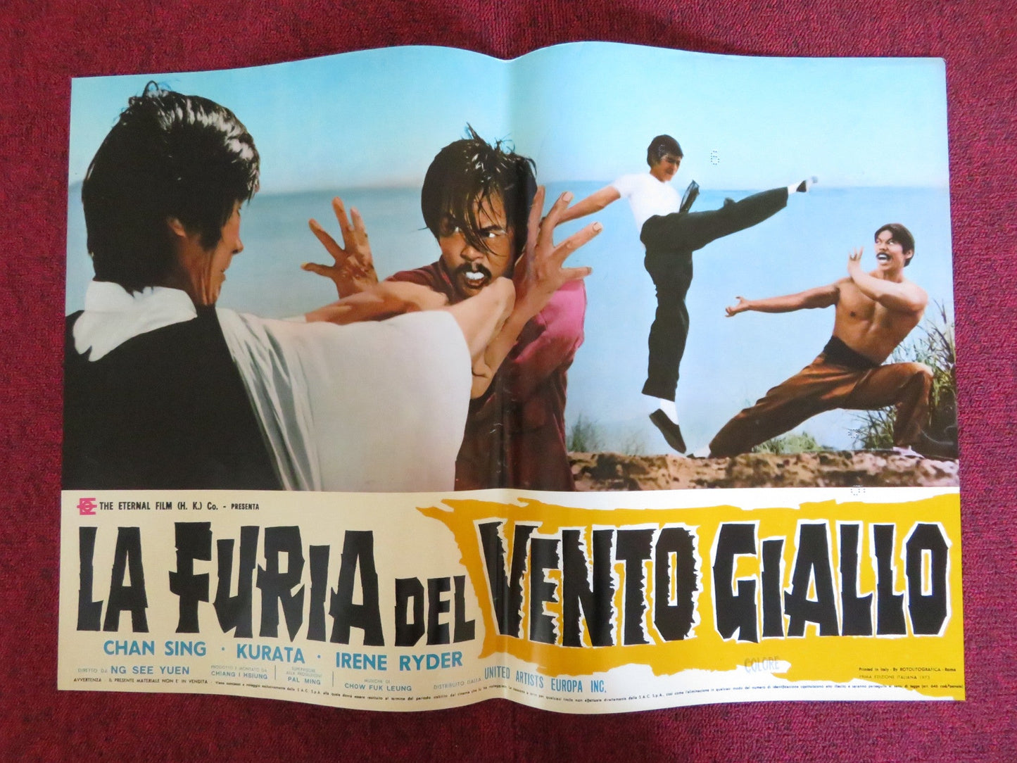 NINJA WAR LORD - G ITALIAN FOTOBUSTA POSTER SING CHEN YASUAKI KURATA 1973 Rendezvous Cinema Movie posters