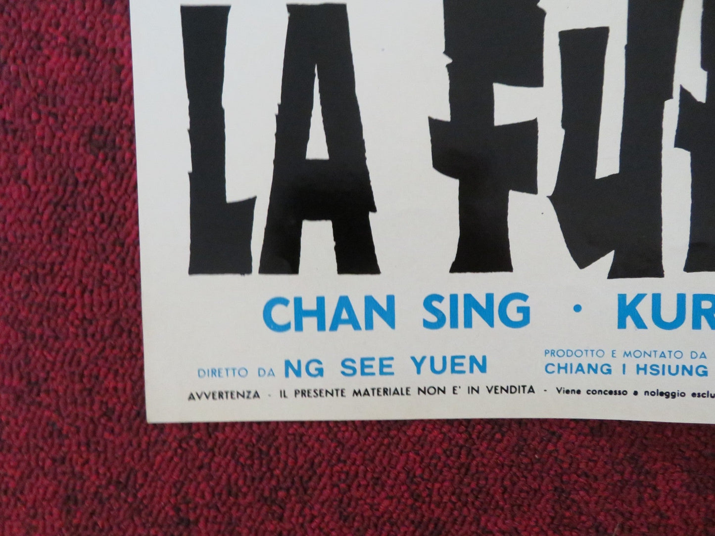 NINJA WAR LORD - G ITALIAN FOTOBUSTA POSTER SING CHEN YASUAKI KURATA 1973 Rendezvous Cinema Movie posters