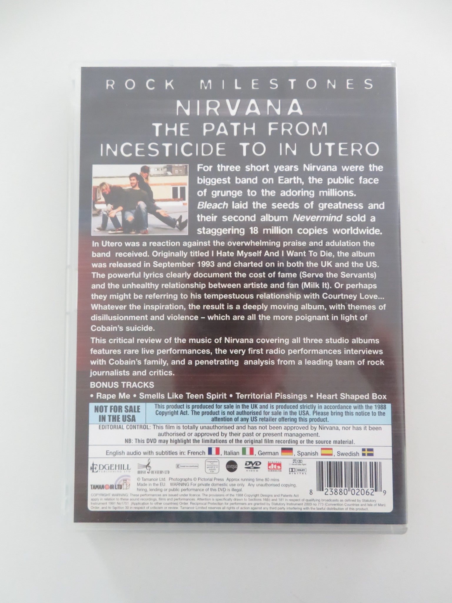 NIRVANA: THE PATH FROM INCESTICIDE TO IN UTERO (DVD) 2006 Movie posters