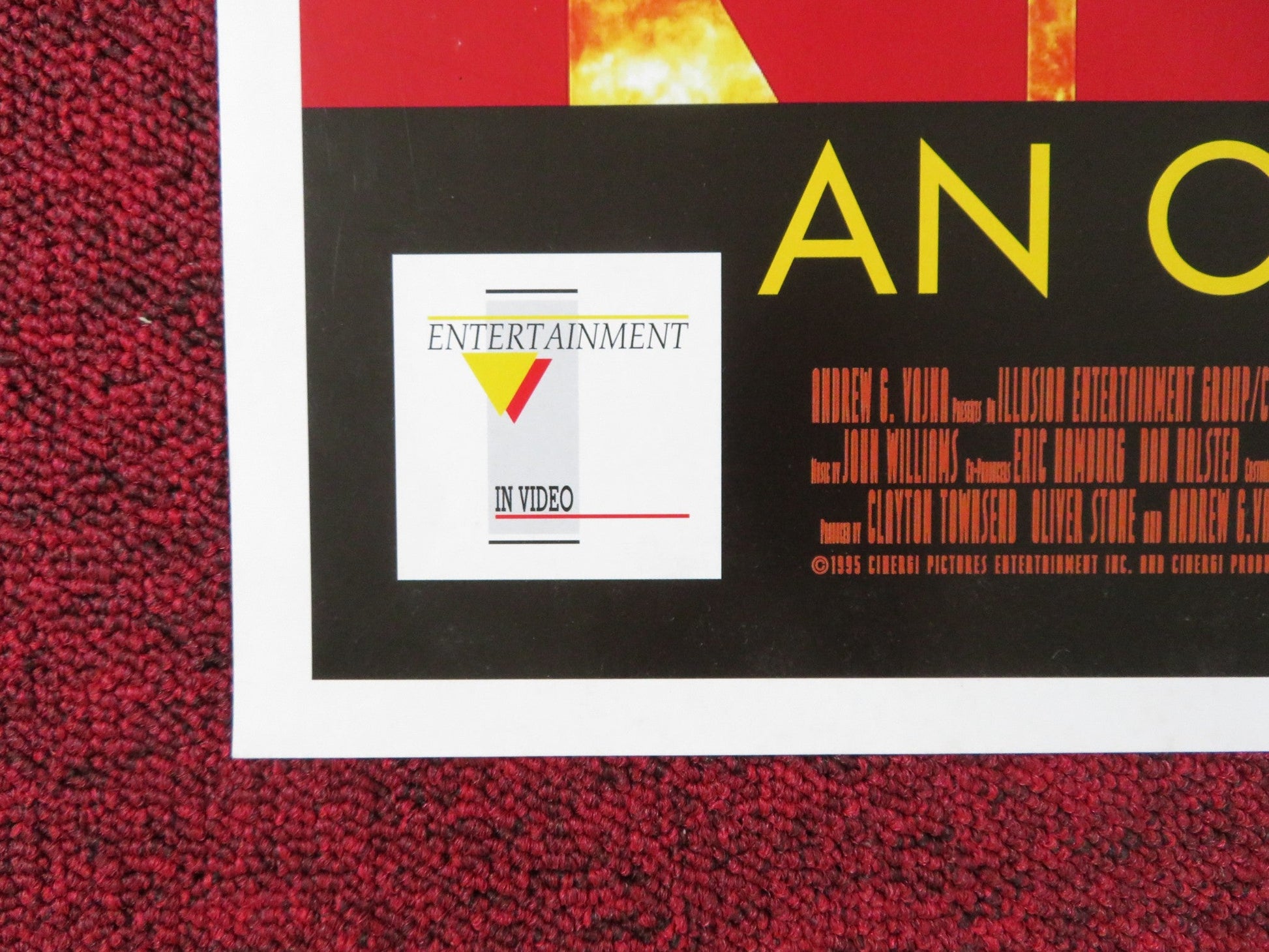 NIXON VHS POSTER ROLLED ANTHONY HOPKINS JOAN ALLEN 1995 Rendezvous Cinema Movie posters