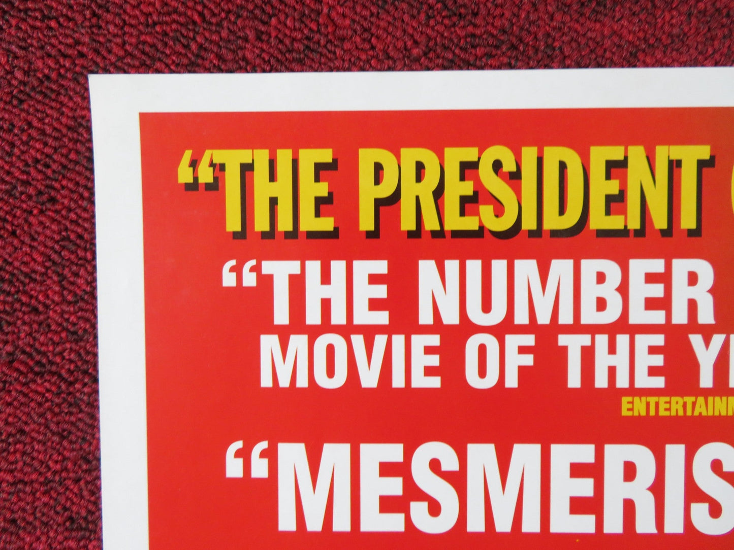 NIXON VHS POSTER ROLLED ANTHONY HOPKINS JOAN ALLEN 1995 Rendezvous Cinema Movie posters