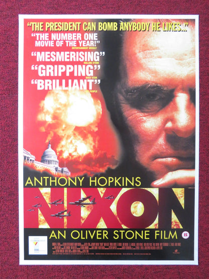 NIXON VHS POSTER ROLLED ANTHONY HOPKINS JOAN ALLEN 1995 Rendezvous Cinema Movie posters