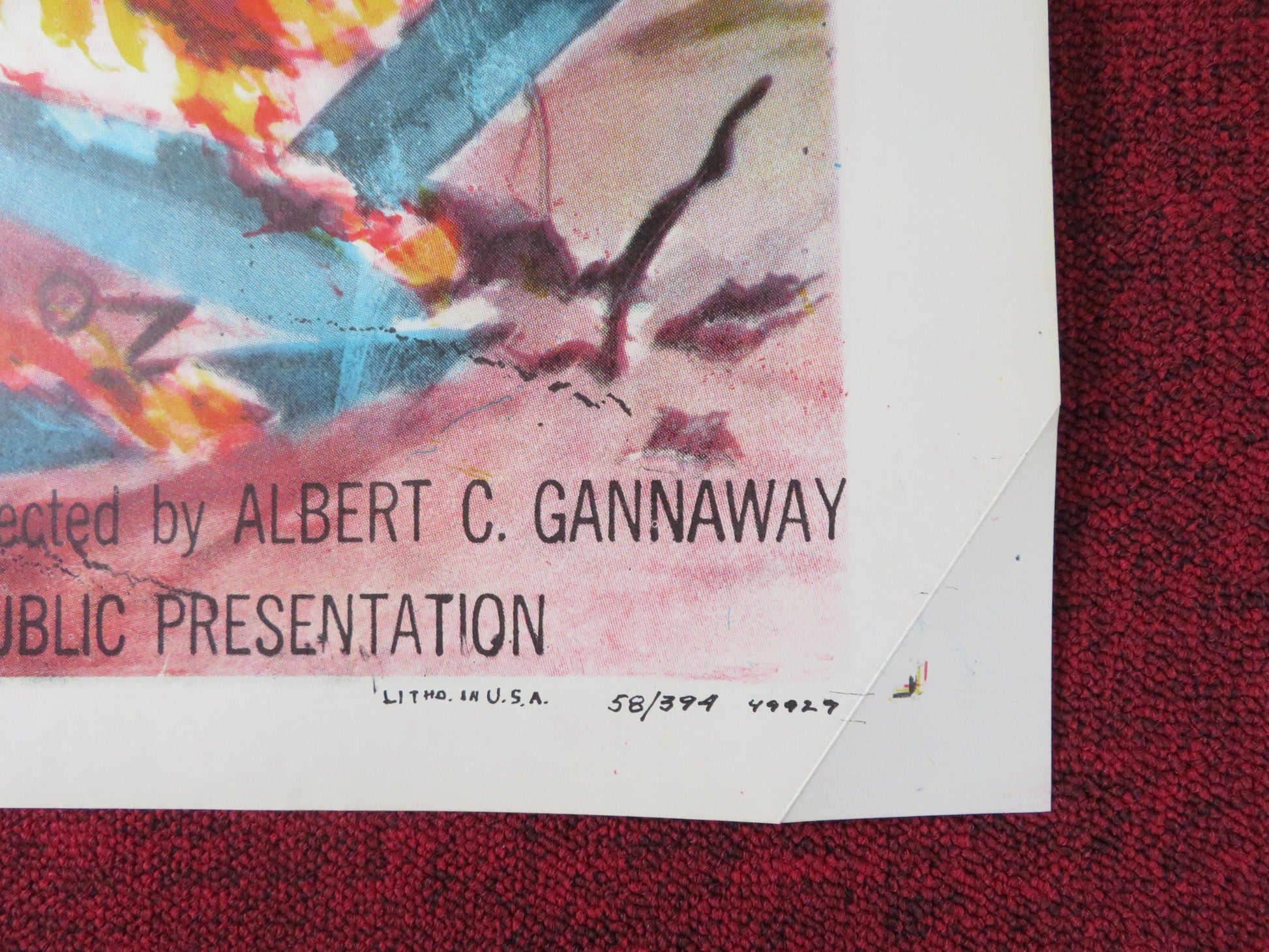 NO PLACE TO LAND FOLDED US ONE SHEET POSTER JOHN IRELAND MARI BLANCHARD 1958 Rendezvous Cinema Movie posters