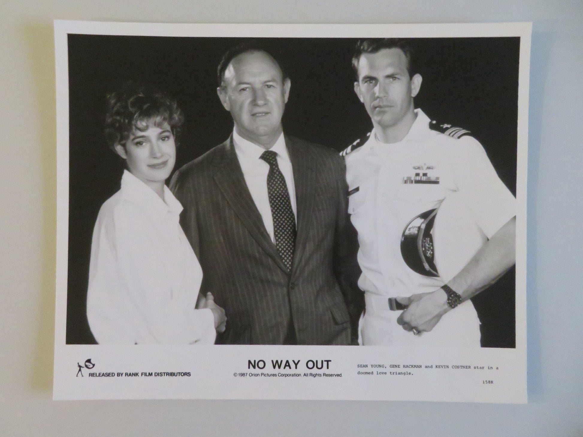 NO WAY OUT MOVIE STILL PHOTO LOT OF 9 GENE HACKMAN KEVIN COSTNER 1987 - Rendezvous Cinema