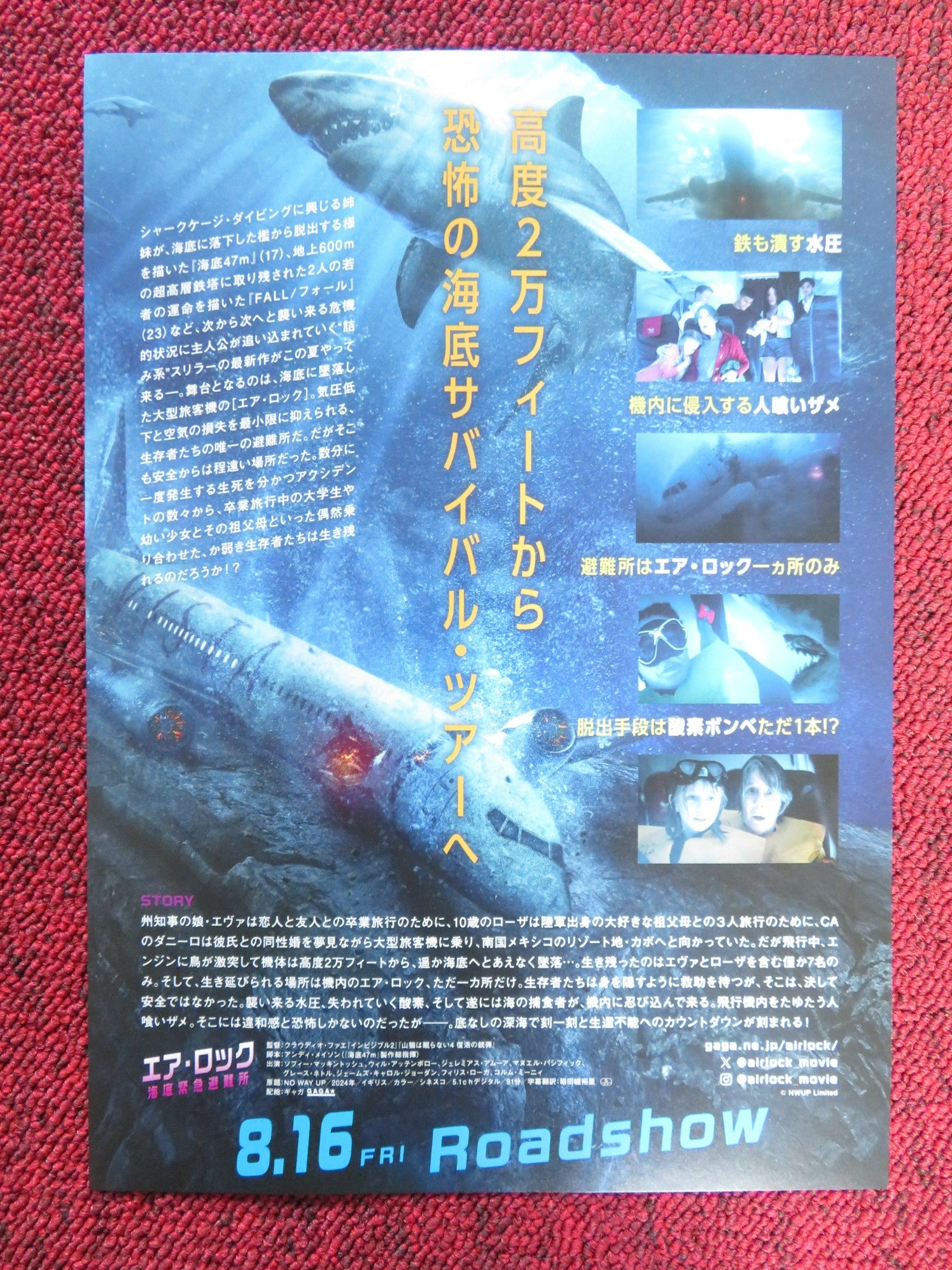 NO WAY UP JAPANESE CHIRASHI (B5) POSTER COLM MEANEY WILL ATTENBOROUGH 2024 Rendezvous Cinema Movie posters