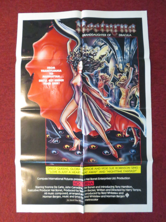 NOCTURNA FOLDED US ONE SHEET POSTER NAI BONET JOHN CARRADINE 1979 Rendezvous Cinema Movie posters