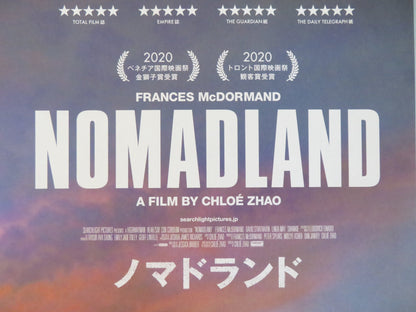 NOMADLAND JAPANESE CHIRASHI (B5) POSTER FRANCES MCDORMAND GAY DEFOREST 2020 Rendezvous Cinema Movie posters