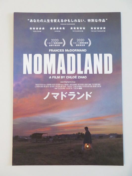NOMADLAND JAPANESE CHIRASHI (B5) POSTER FRANCES MCDORMAND GAY DEFOREST 2020 Rendezvous Cinema Movie posters