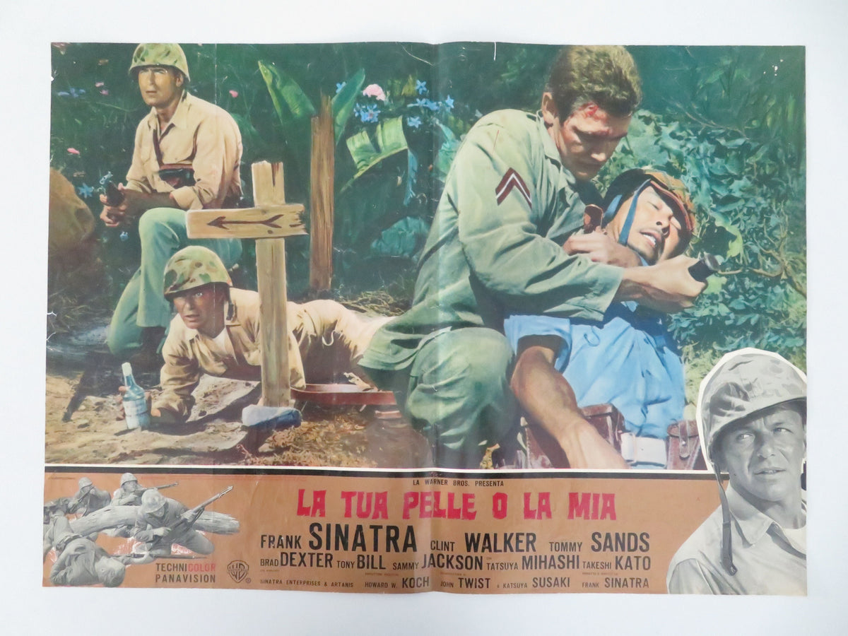 None But The Brave - A Italian Fotobusta Poster Sinatra Walker 1965 Movie posters