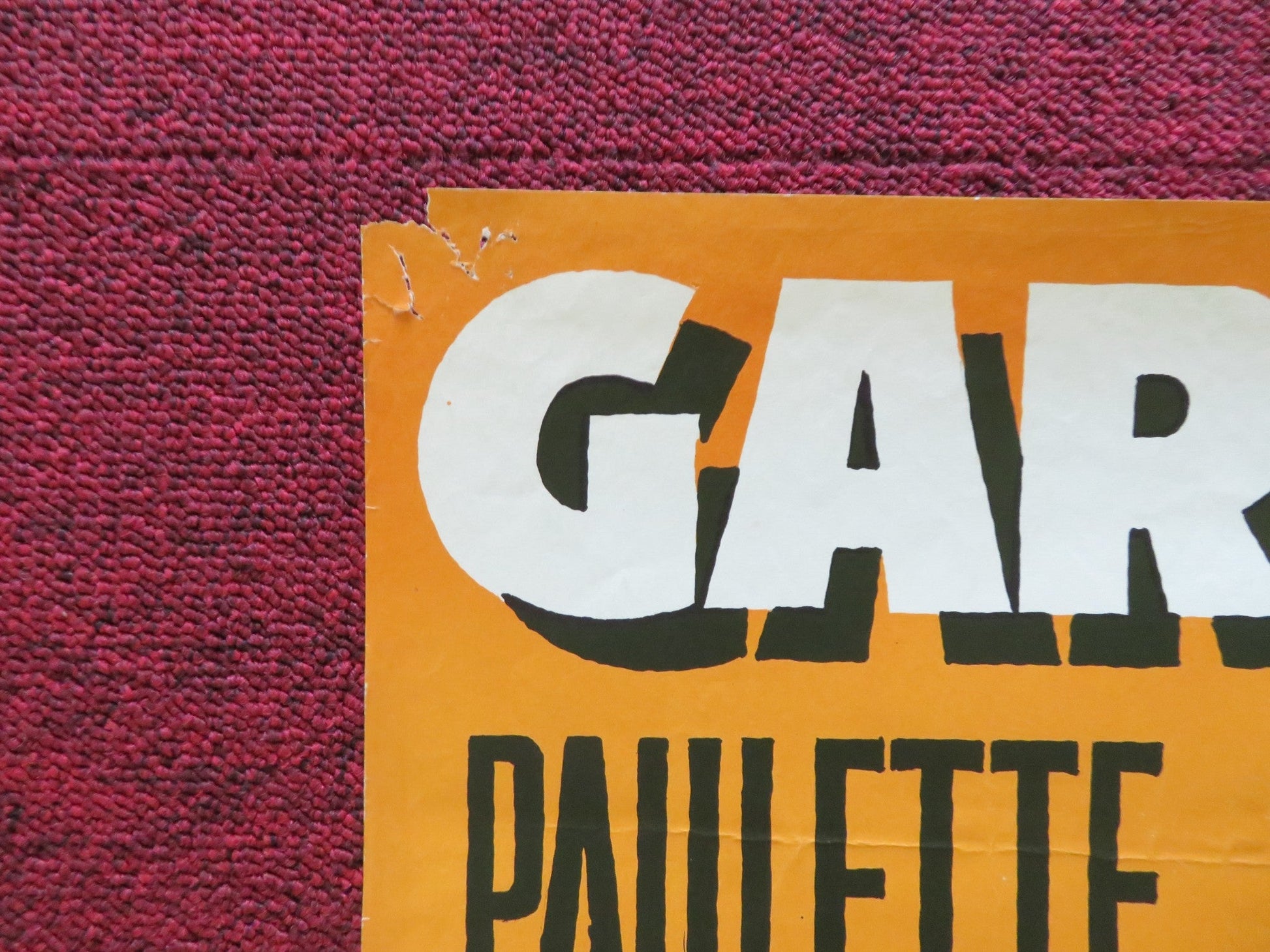 NORTH WEST MOUNTED POLICE DANISH POSTER ROLLED GARY COOPER P. GODDARD R1958 Rendezvous Cinema Movie posters