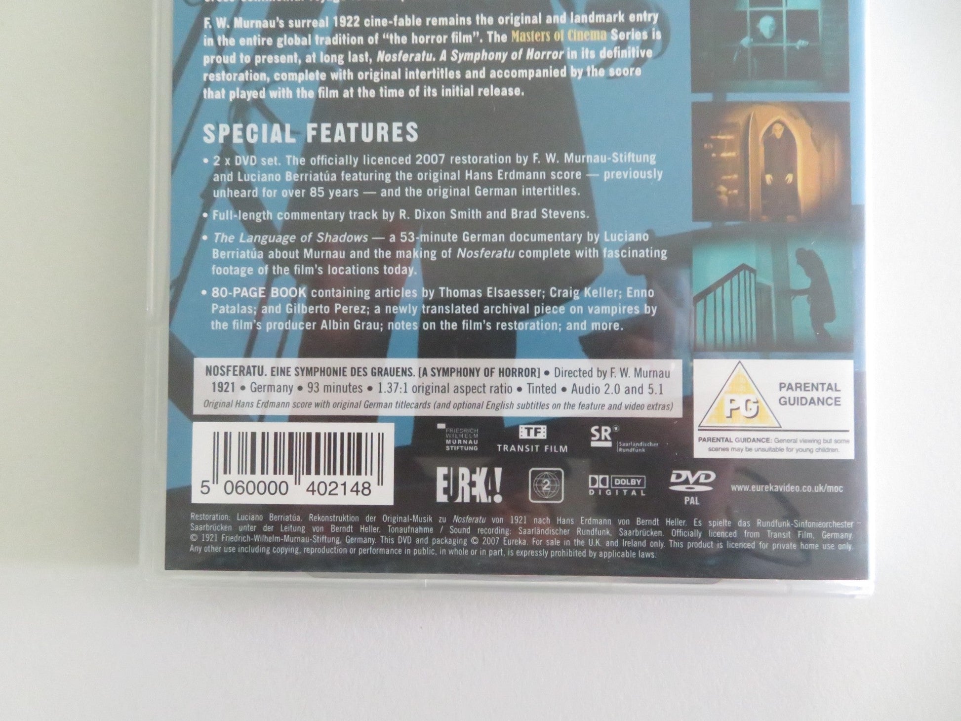 Nosferatu (DVD) Max Schreck Gustav von Wangenheim 1922 Region 2 Movie posters