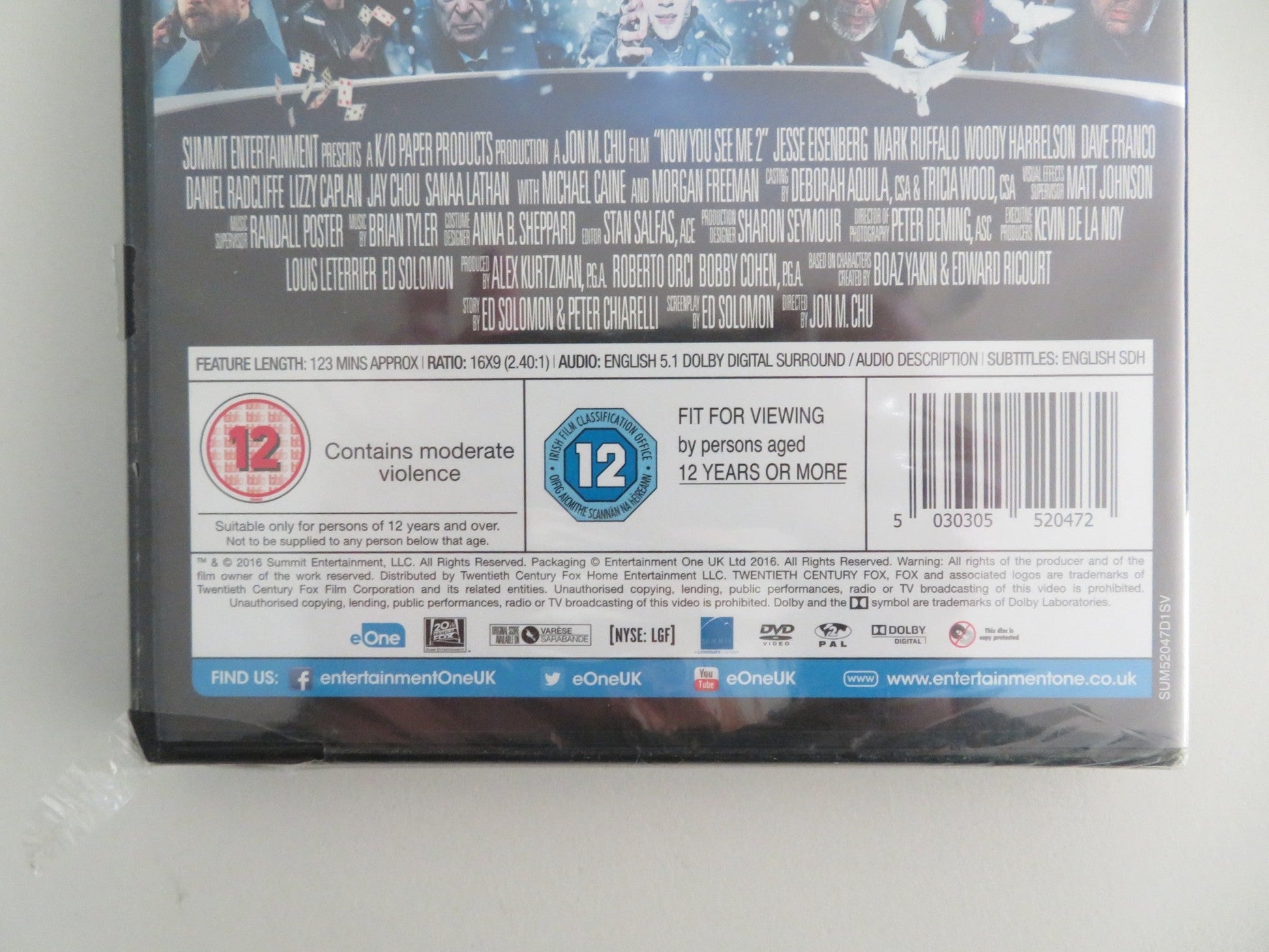 Now You See Me 2 (DVD) Jesse Eisenberg Woody Harrelson 2016 Region 2 Movie posters