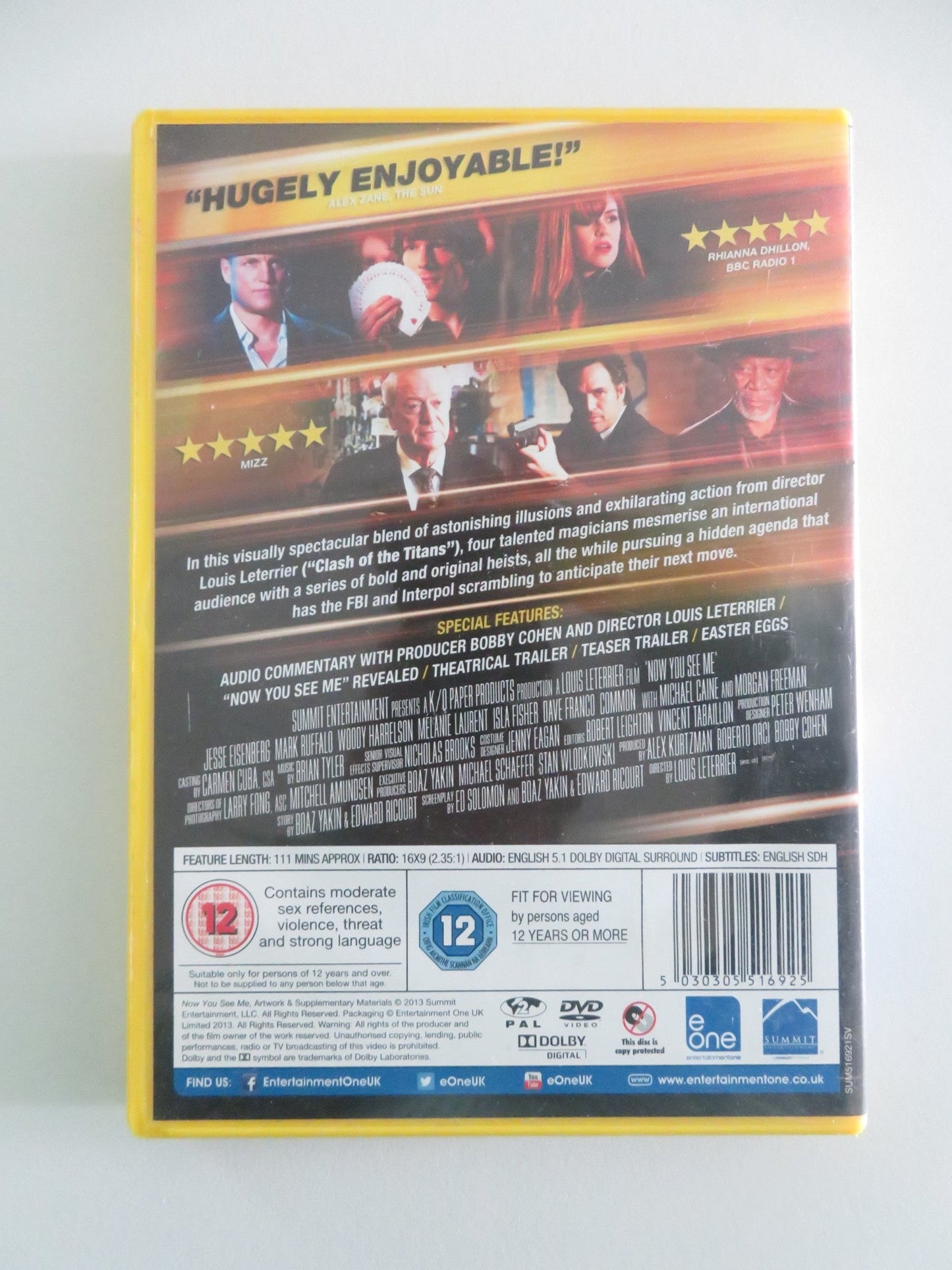 Now You See Me (DVD) Jesse Eisenberg Mark Ruffalo 2013 Region 2 Movie posters