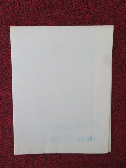 NUMBER ONE FOLDED US ONE SHEET POSTER CHARLTON HESTON JESSICA WALTER 1969 Movie posters