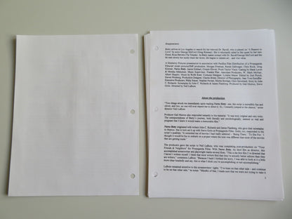 NURSE BETTY PRESS KIT 2000 RENEE ZELLWEGER MORGAN FREEMAN Movie posters
