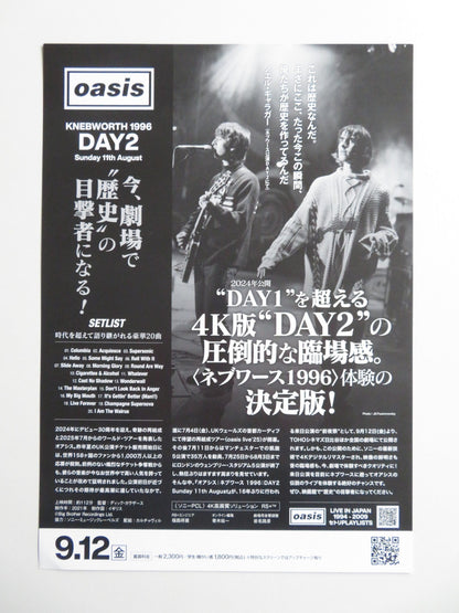 OASIS LIVE AT KNEBWORTH 1996 DAY 2 JAPANESE CHIRASHI (B5) POSTER GALLAGHER 2021 - Rendezvous Cinema