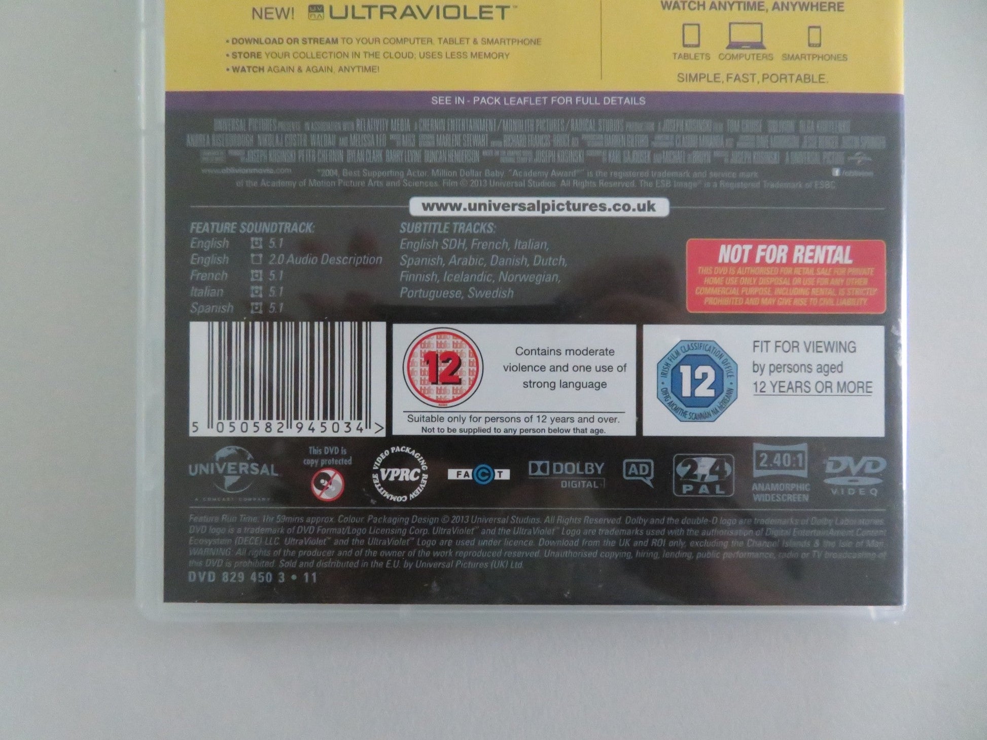 OBLIVION (DVD) TOM CRUISE MORGAN FREEMAN 2013 REGION 2,4 Movie posters