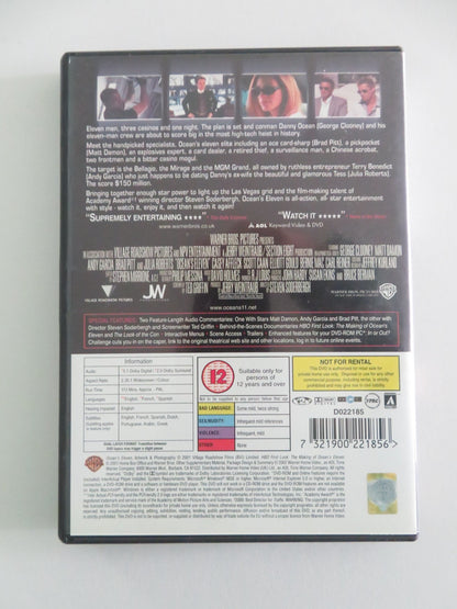 Ocean's Eleven (DVD) George Clooney Brad Pitt Matt Damon 2001 Region 2 Movie posters