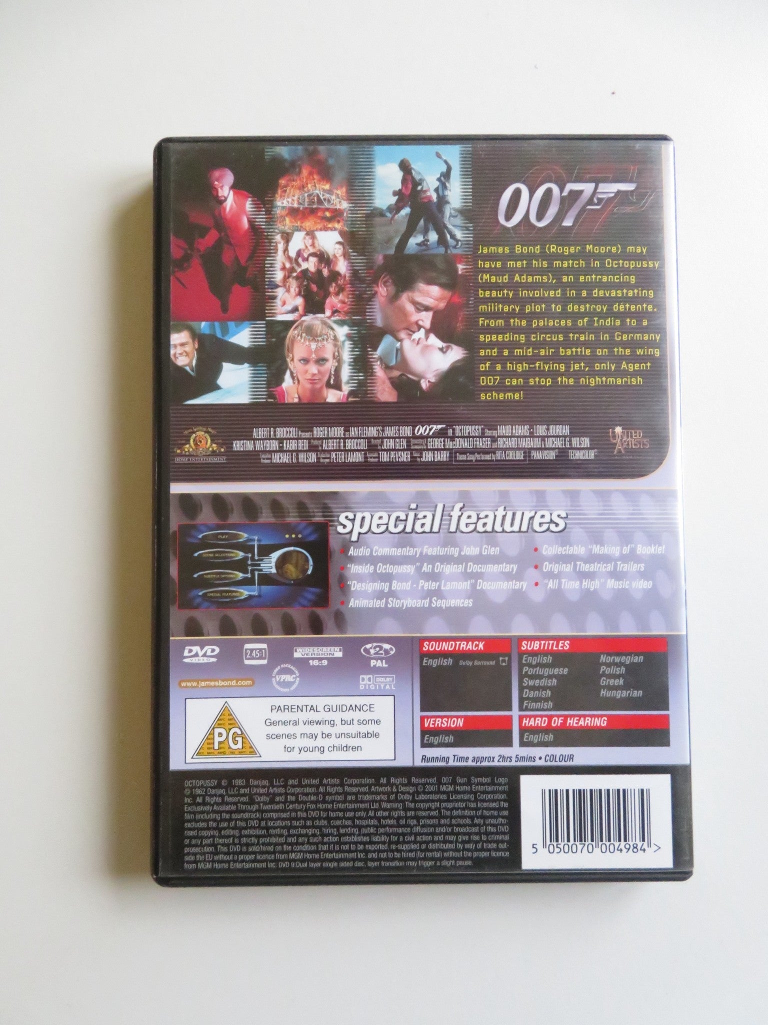 OCTOPUSSY - SPECIAL EDITION (DVD) 007 JAMES BOND ROGER MOORE 1983 REGION 2 - Rendezvous Cinema