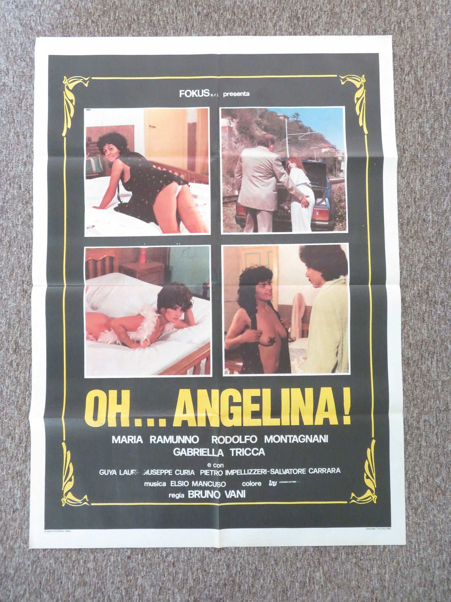 Oh... Angelina! Italian 2 Foglio Poster Maria Ramunno Rodolfo Montagnani 1982 Movie posters