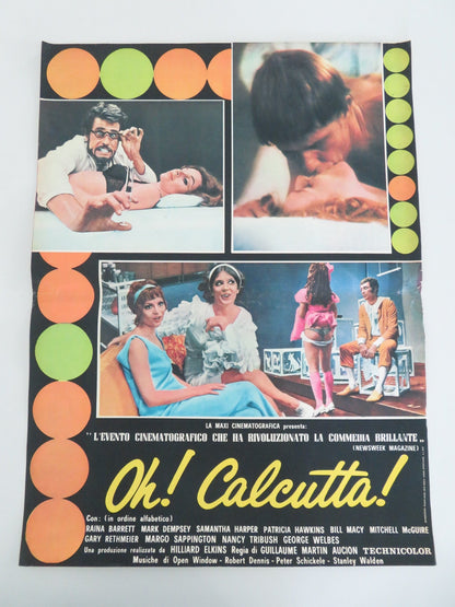 OH! CALCUTTA! - A ITALIAN FOTOBUSTA POSTER RAINA BARRETT MARK DEMPSEY 1972 Movie posters