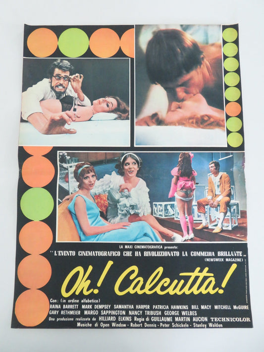 OH! CALCUTTA! - A ITALIAN FOTOBUSTA POSTER RAINA BARRETT MARK DEMPSEY 1972 Movie posters