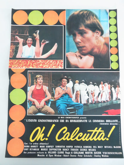 OH! CALCUTTA! - B ITALIAN FOTOBUSTA POSTER RAINA BARRETT MARK DEMPSEY 1972 Movie posters