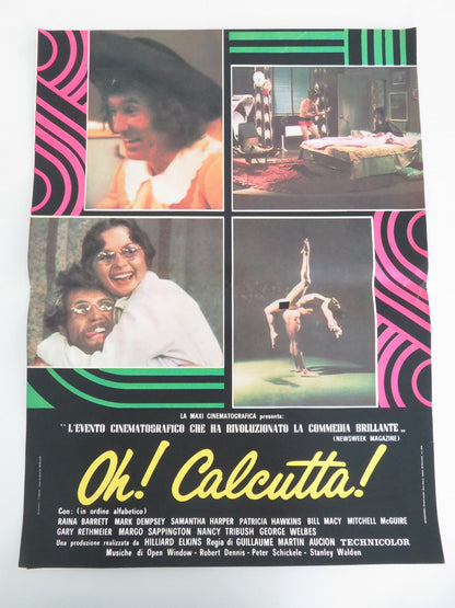OH! CALCUTTA! - F ITALIAN FOTOBUSTA POSTER RAINA BARRETT MARK DEMPSEY 1972 Movie posters