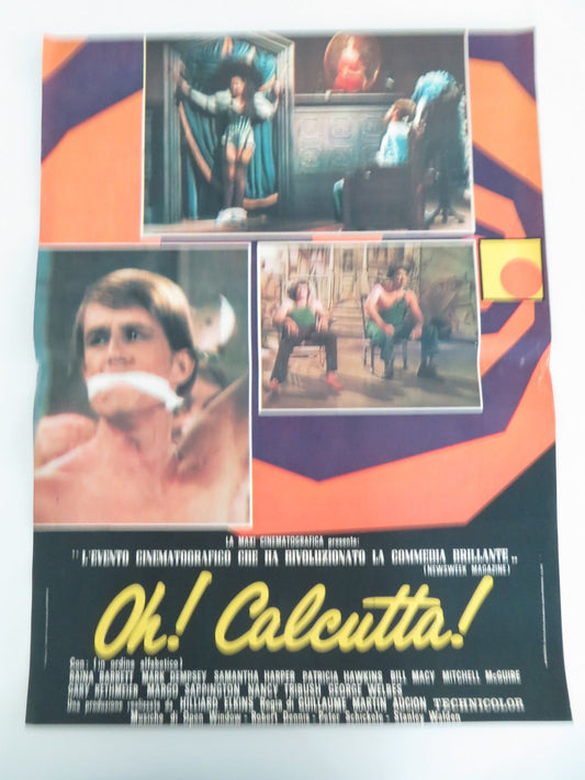 OH! CALCUTTA! - G ITALIAN FOTOBUSTA POSTER RAINA BARRETT MARK DEMPSEY 1972 Movie posters