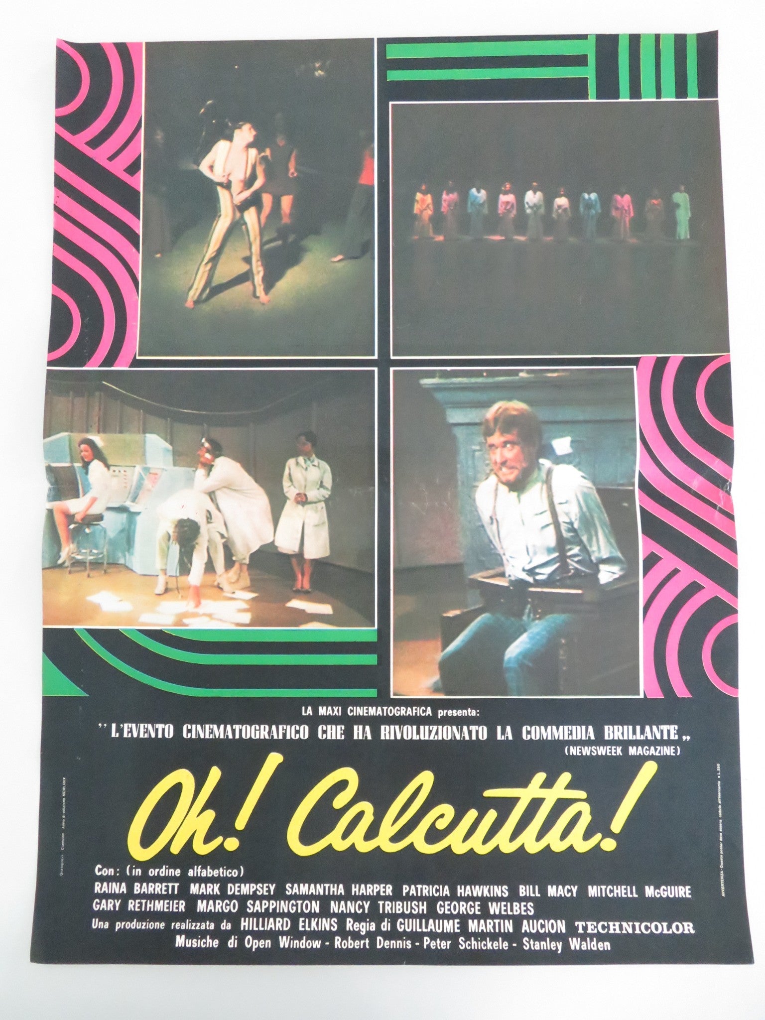 OH! CALCUTTA! - H ITALIAN FOTOBUSTA POSTER RAINA BARRETT MARK DEMPSEY 1972 Movie posters