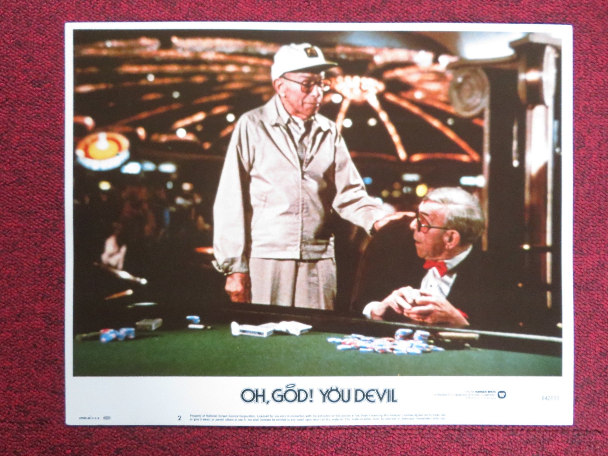 OH GOD! YOU DEVIL US LOBBY CARD FULL SET GEORGE BURNS TED WASS 1984 Rendezvous Cinema Movie posters